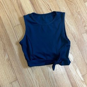 Black workout bra top